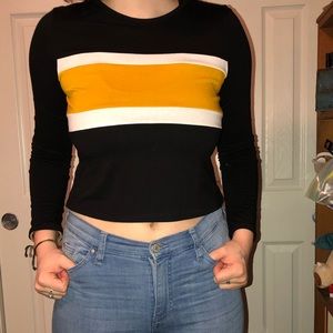 Striped Cropped Long Sleeve